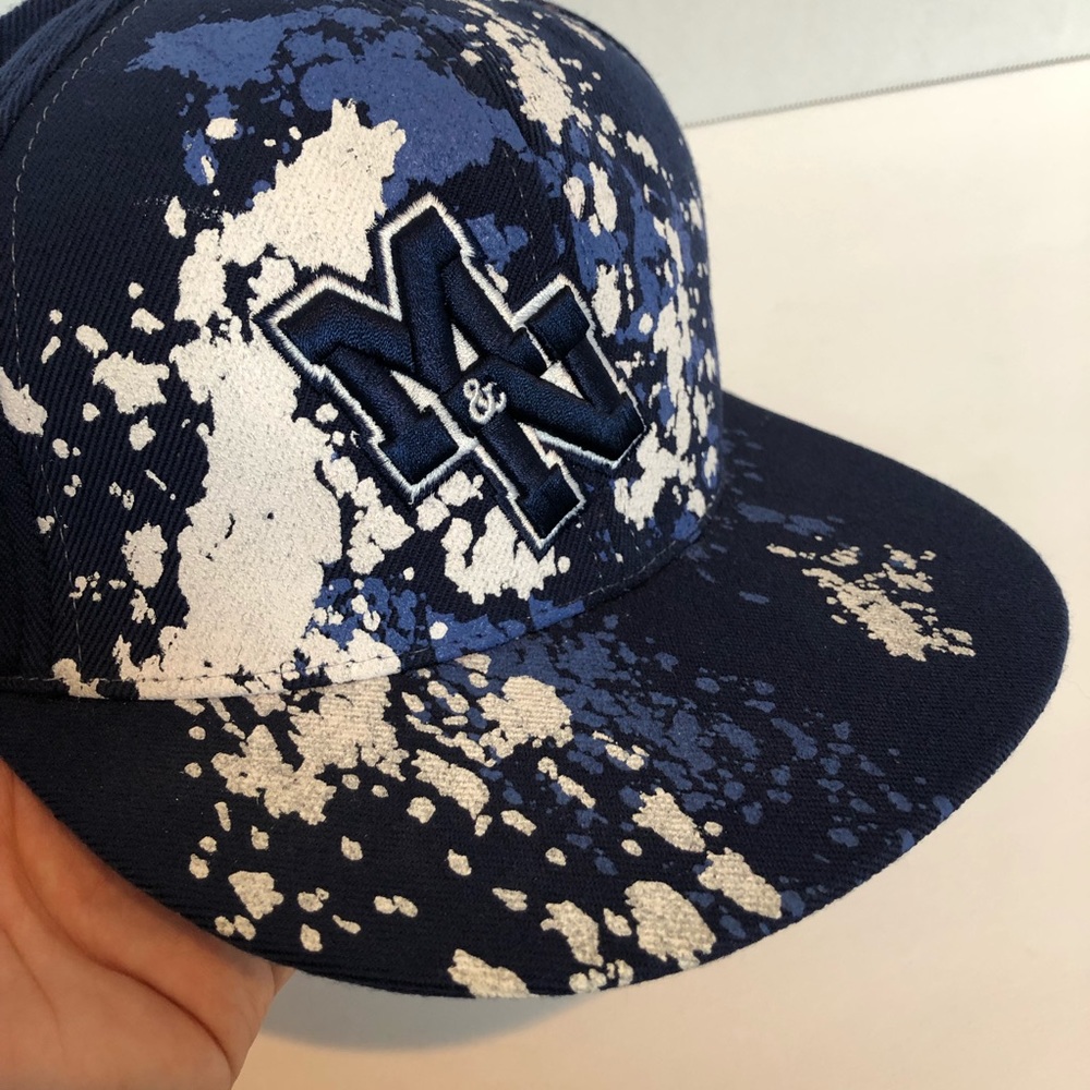 MITCHELL & NESS | BLUE MN SPLASH FITTED CAP |7 7/8 - Picture 3 of 8